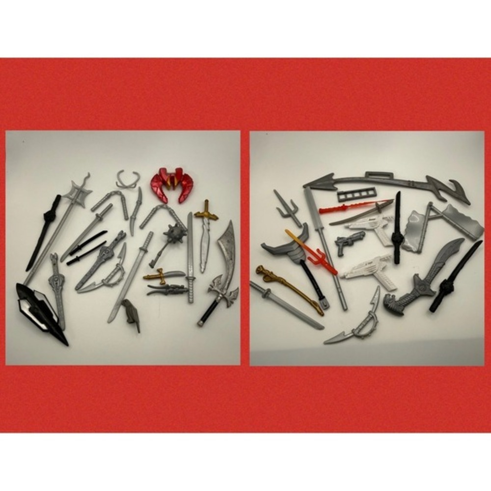 Power Rangers Mixed Action Figure Weapons Accessory‎ Lot Swords Gear